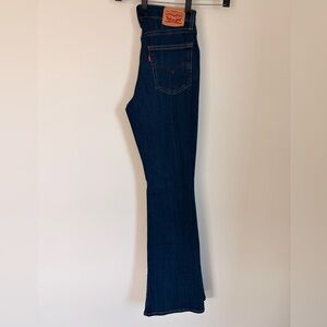 Levi’s women’s 726 High Waisted Long Stretch Flare Blue Jeans 27 x 34 Tall